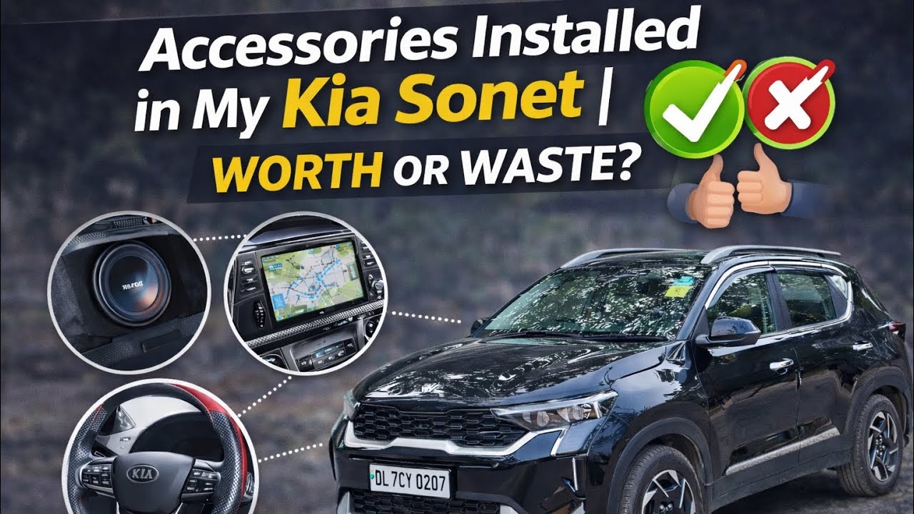 Accessories installed in KIA SONET✅🚙is it worth it or not?