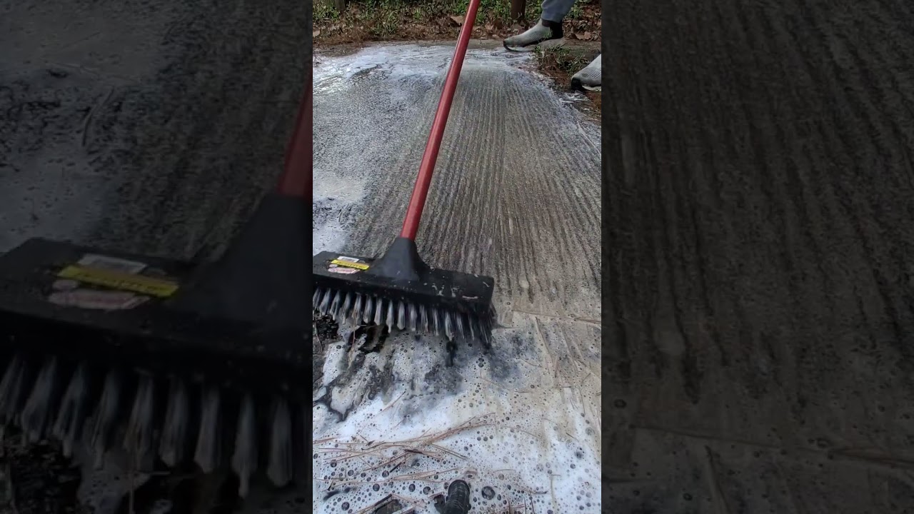 Scrubbing Every Inch of My Concrete: Part 2 (The Second Square) The Clean Up