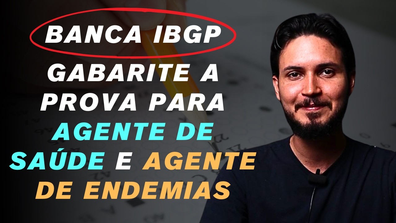 Só assista essa aula se você quiser GABARITAR a prova da BANCA IBGP | ACS e ACE