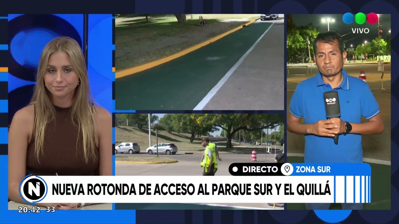 Trabajos en la nueva rotonda de acceso al Parque Sur y El Quillá