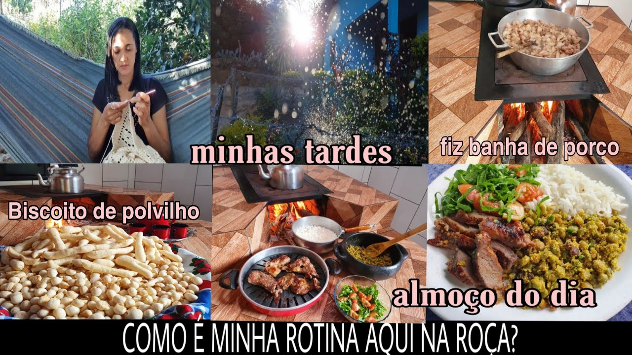 24 HORAS COMIGO/TARDE + JANTA/CAFÉ DA MANHÃ/FIZ BISCOITO DE POLVILHO/BANHA DE PORCO  E ALMOÇO