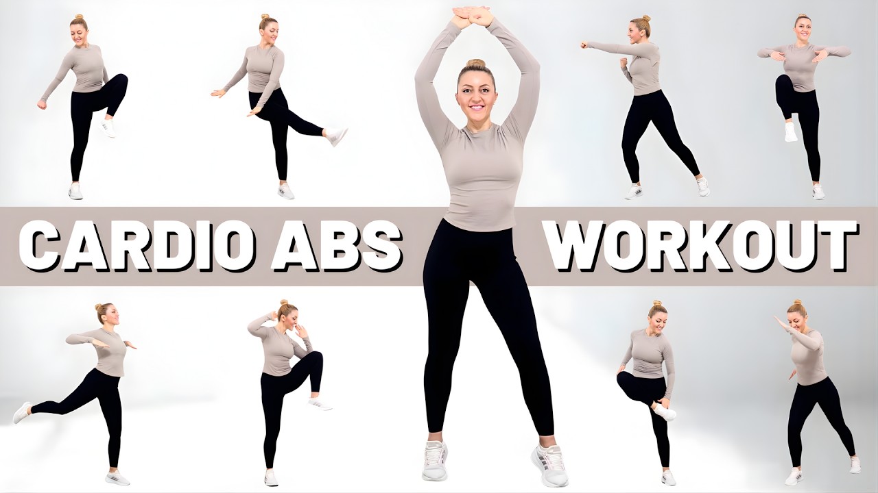 🔥30 Min STANDING ABS CARDIO for Ab Lines, Small Waist & Flat Belly🔥KNEE FRIENDLY🔥NO JUMPING🔥