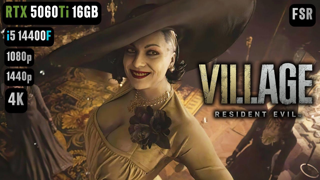 Resident Evil Village RTX 5060 Ti 16GB | Resident Evil 8 RTX 5060 Ti 16GB & i5 14400F Benchmark