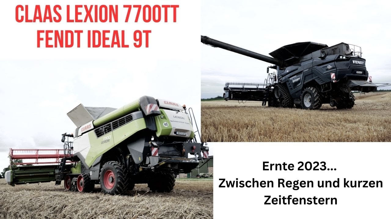 Claas Lexion 7700TT und Fendt Ideal 9T- 4K Zwischen Regen und kurzen Zeitfenstern...