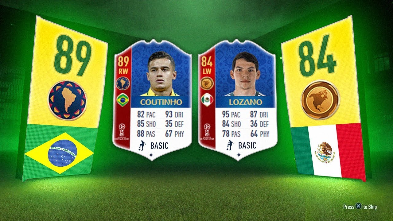 84 LOZANO & 89 COUTINHO WORLD CUP UPGRADES! - FIFA 18 Ultimate Team