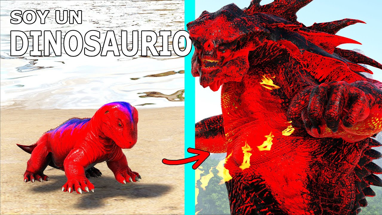 LA HISTORIA DEL DINOSAURIO TITÁN COLOSO DE FUEGO! Evoluciono con adn alterado ARK Soy un Dinosaurio