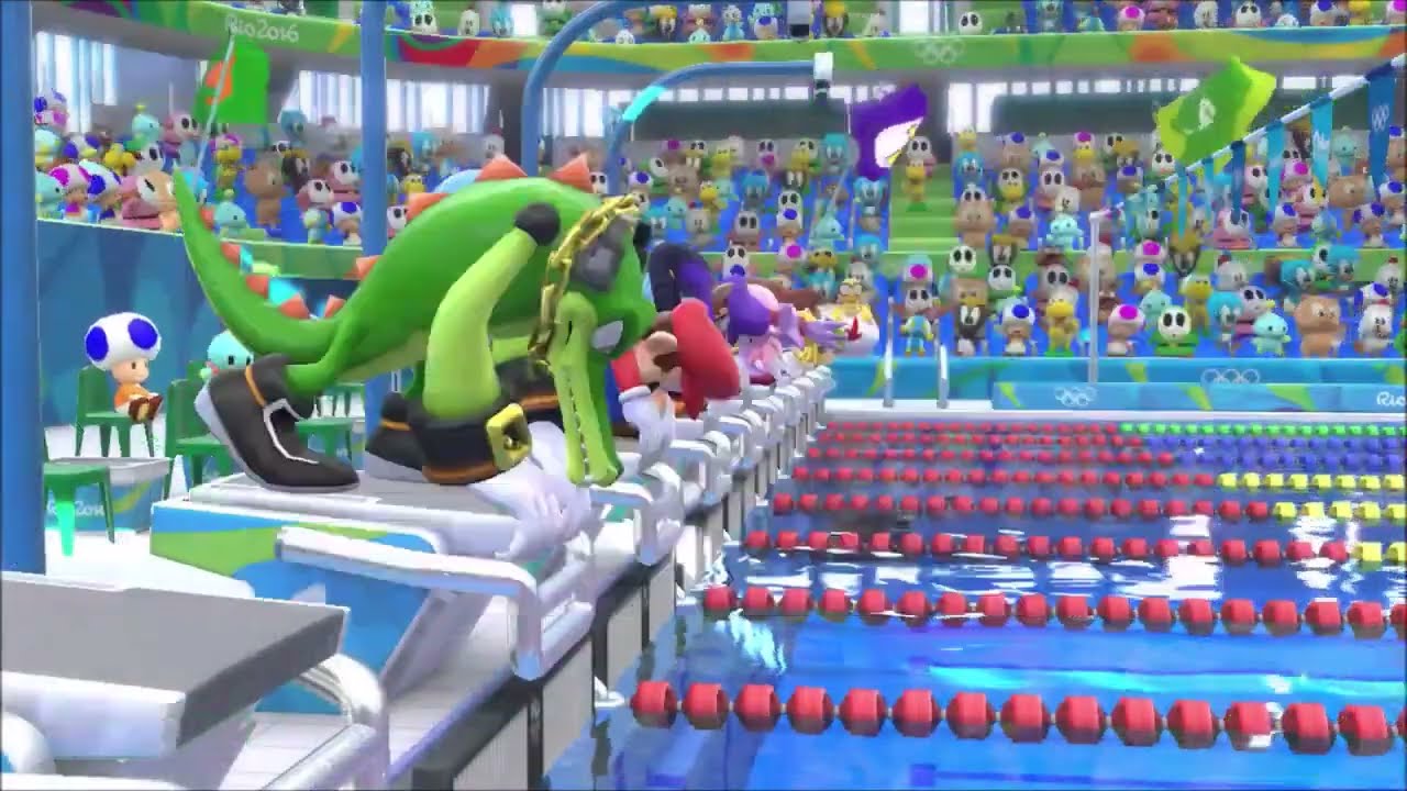 Mario & Sonic at the Rio 2016 Olympic Games - 100m Freestyle (All Characters)