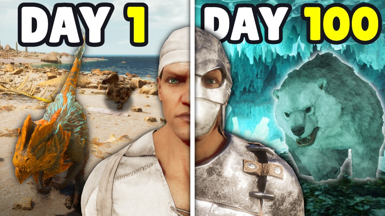 I Played 100 Days Of Ark Survival Ascended