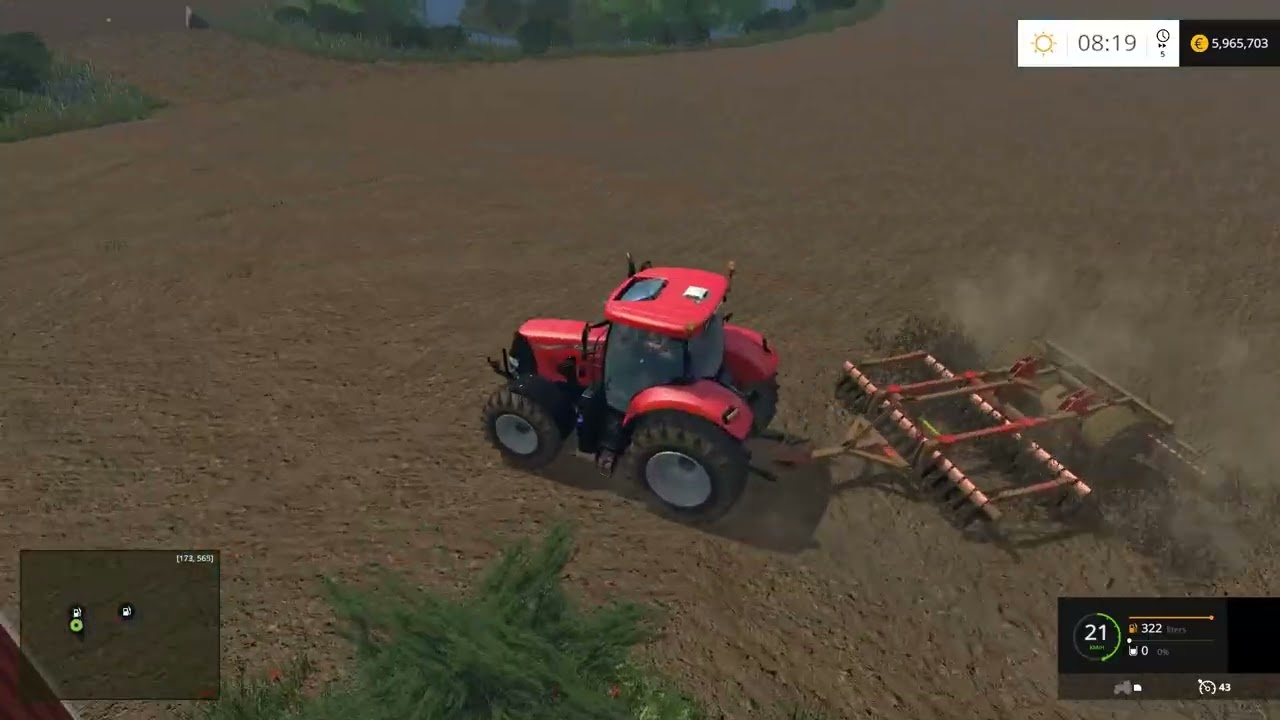 fs15 työnteko lautasmuokkaus hommaa