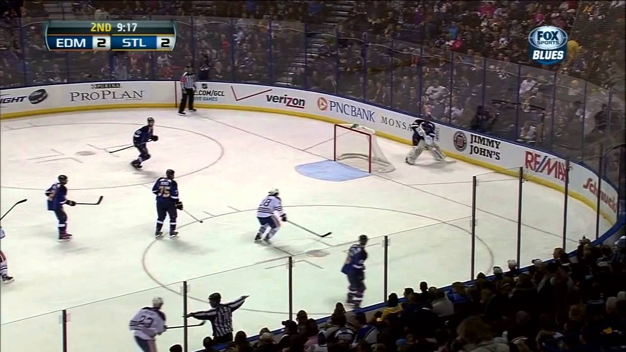 Kevin Shattenkirk goal 2-1 Mar 1 2013 Edmonton Oilers vs St. Louis Blues NHL Hockey
