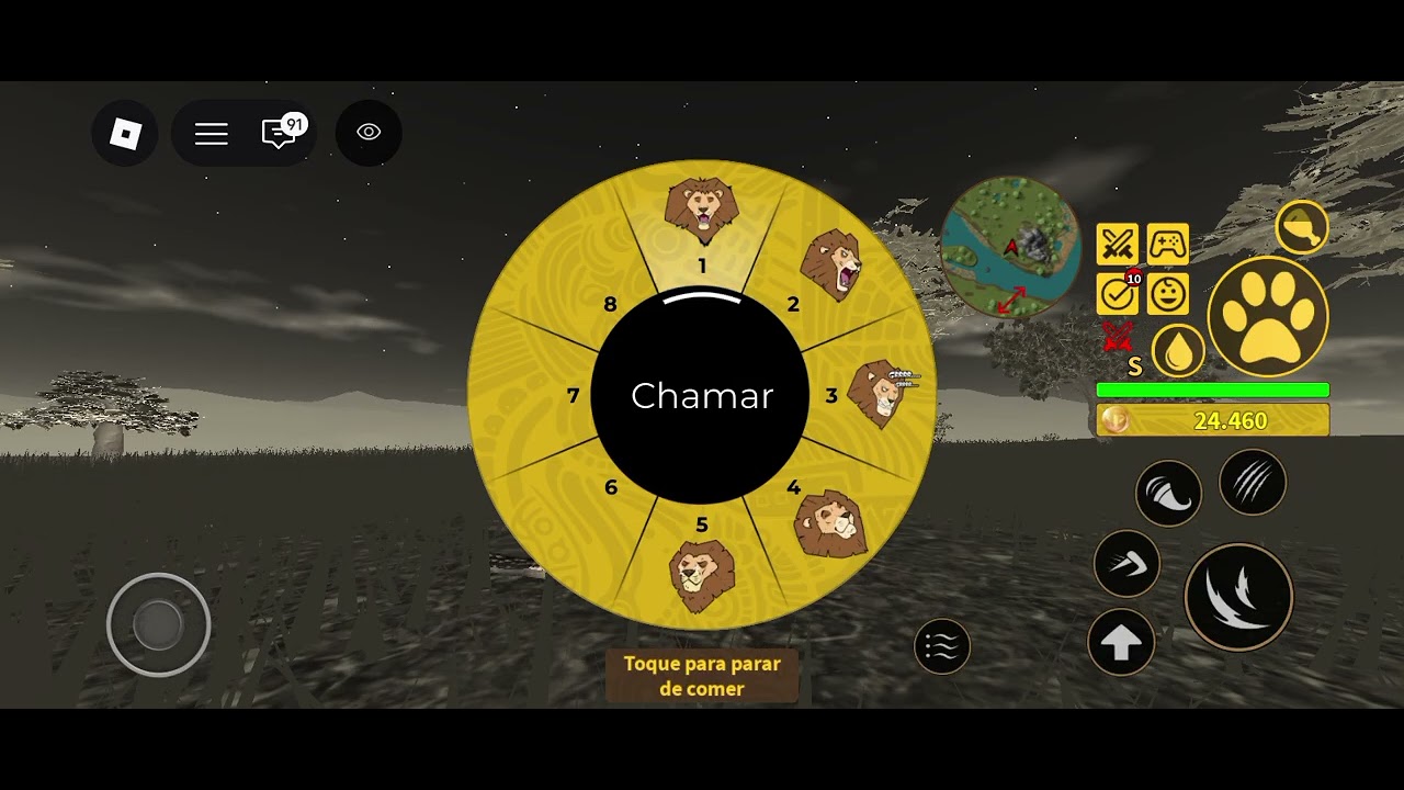 Jogando de leão(savana life🦁)