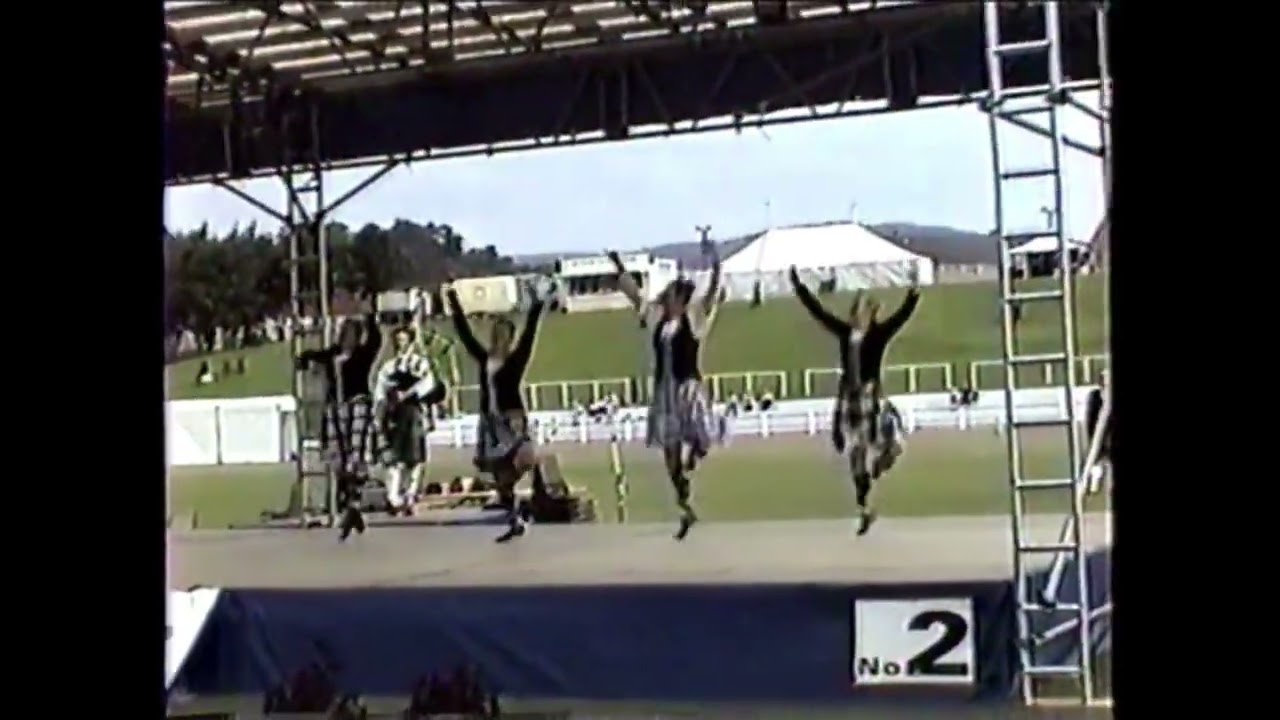 Cowal - World Highland Dancing Championships 2001 - Saturday Adult Fling - Joan Bys (far right).