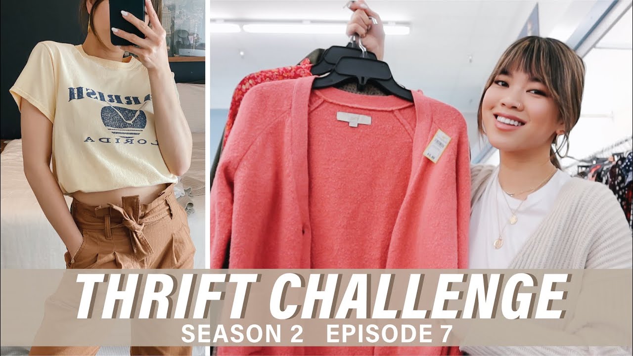 COLORFUL SPRING THRIFT TRY ON HAUL ||  byChloeWen THRIFT CHALLENGE - S2 E7 // come thrifting with me