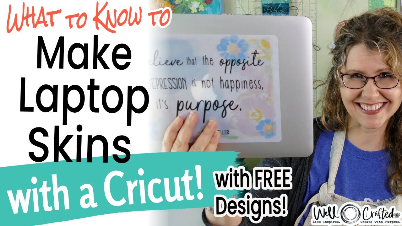 Make Laptop Decals w/Cricut (+ Six Free Designs)