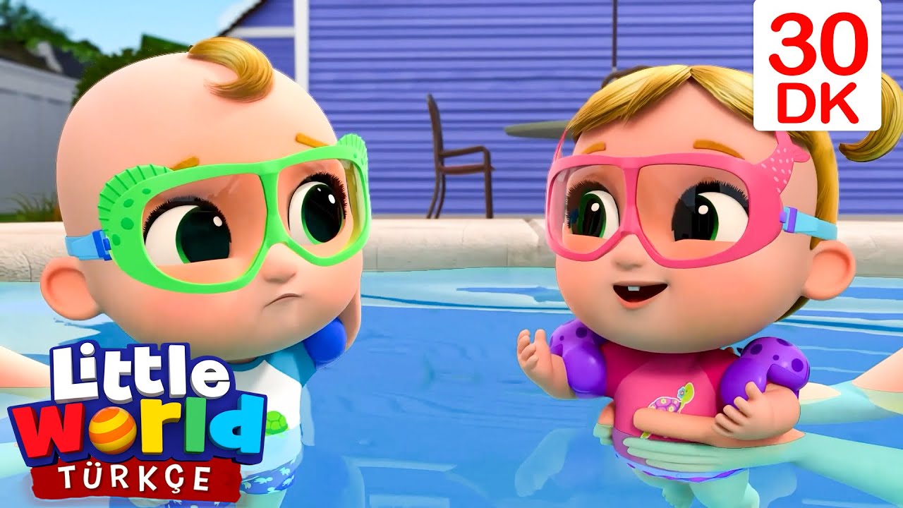 Kolluklar Hazır Yüzmeye Başlayalım 🏊‍♂️ | Eğlenceli Öğretici Çocuk Şarkıları | Little World Türkçe