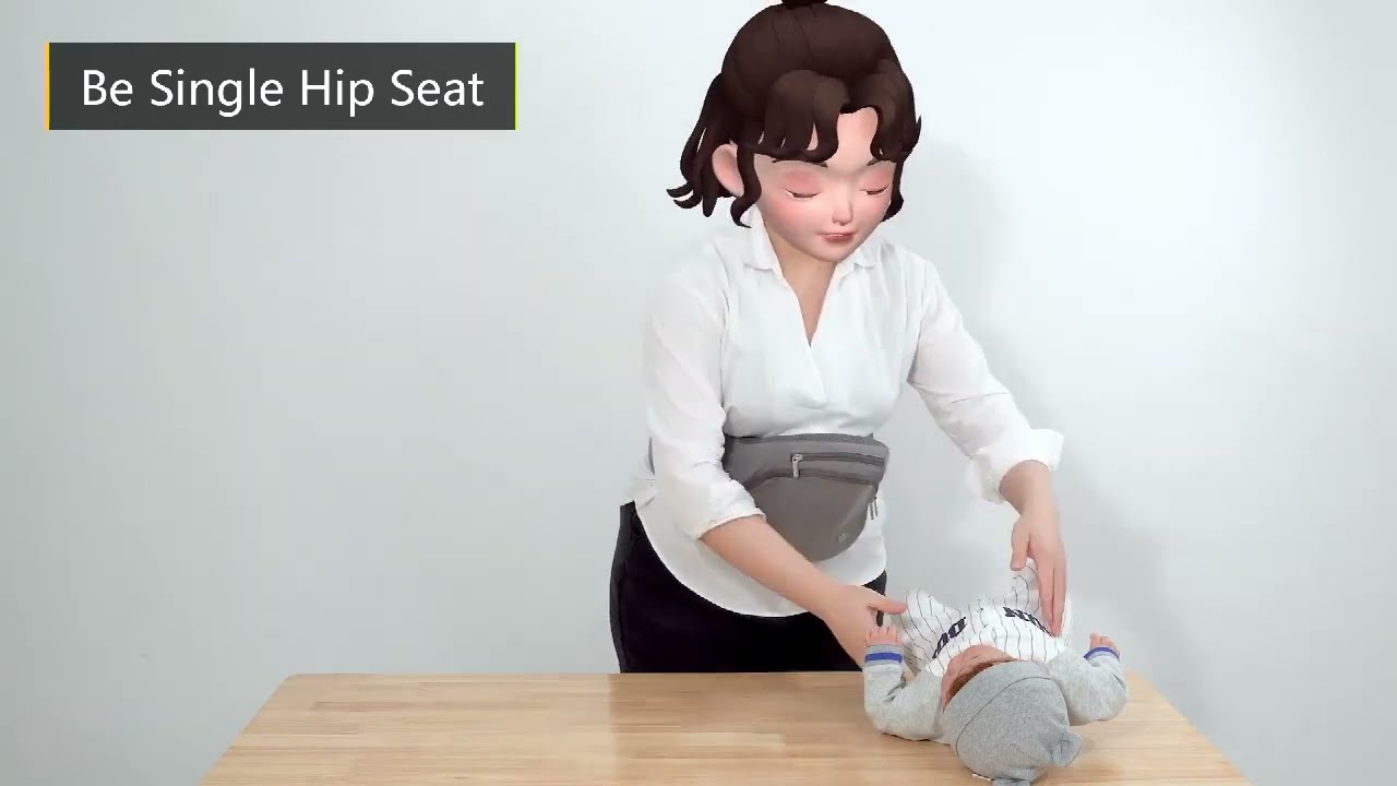 Bebamour Baby Carrier Newborn to Toddler Baby Carrier Hipseat with Head Hood, Sucking Pads