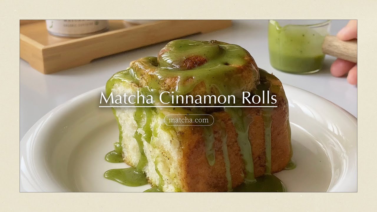 How to make Fluffy Matcha Cinnamon Rolls | Fall Dessert Ideas