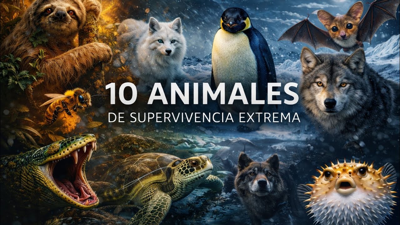 Documental de 10 animales de supervivencia extrema