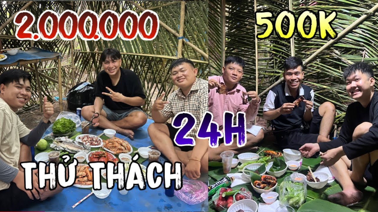 Cất Nhà Bằng Dụng Cụ Lá Dừa Và Thử Thách 24h Phần 2 Làm Ẩm Thực