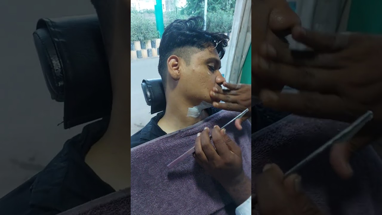asmr shaving 50rs || roadside barber shop 💇✂️ 