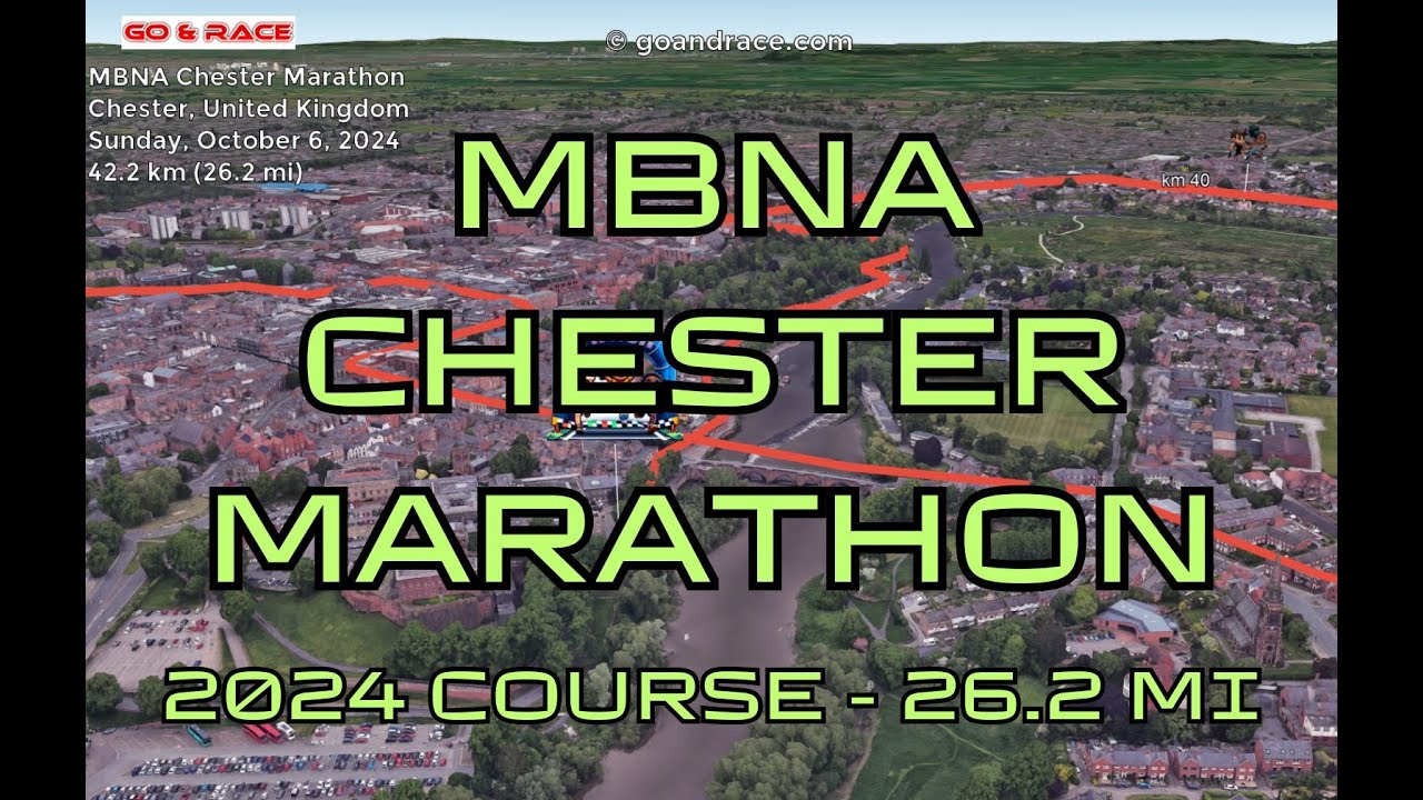 MBNA Chester Marathon (2024): fly over the marathon course!