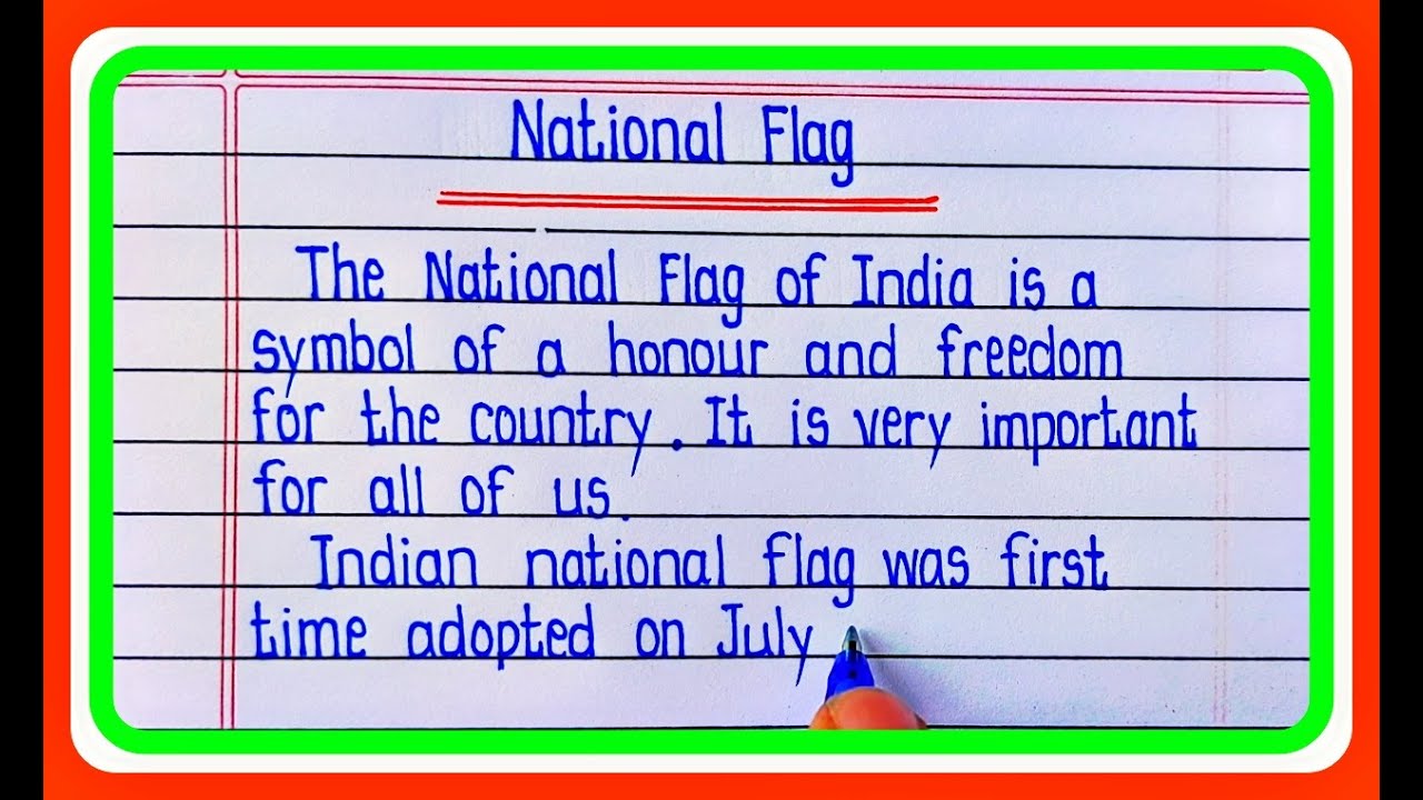 Essay On National Flag In English | National Flag Essay | Paragraph on national flag of india