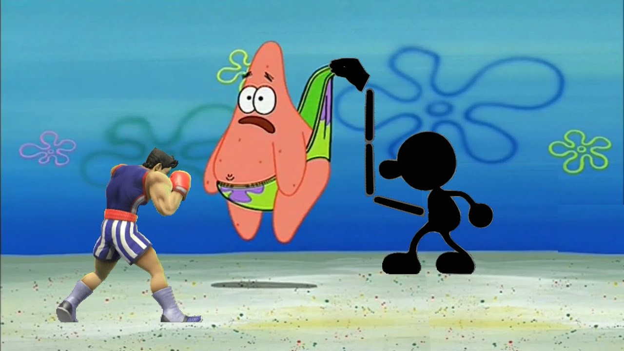 Smash Bros Characters Beats Up Patrick