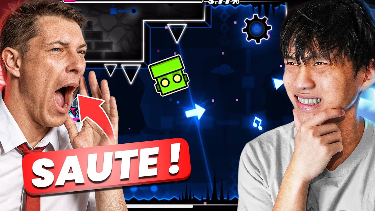 Je TROLL un coach sur GEOMETRY DASH (il pète un plomb)
