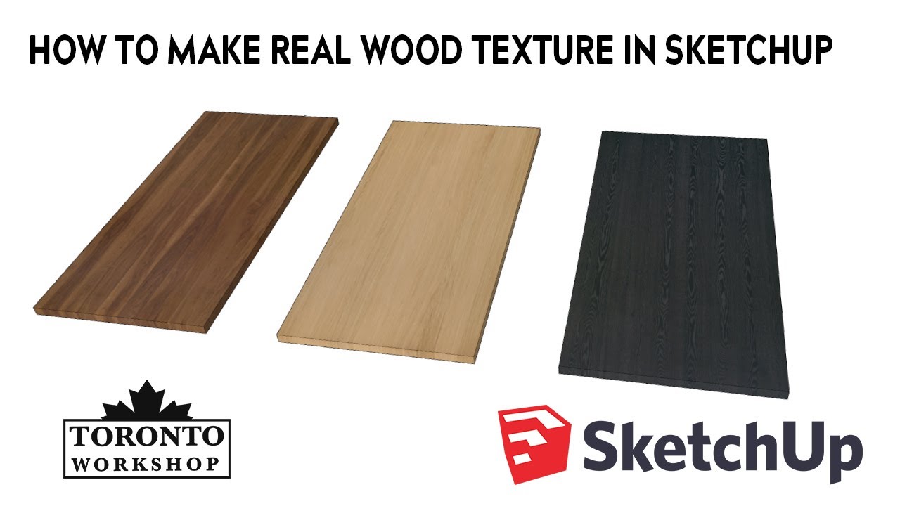 Sketchup - REAL WOOD TEXTURE IN 1 MINUTE