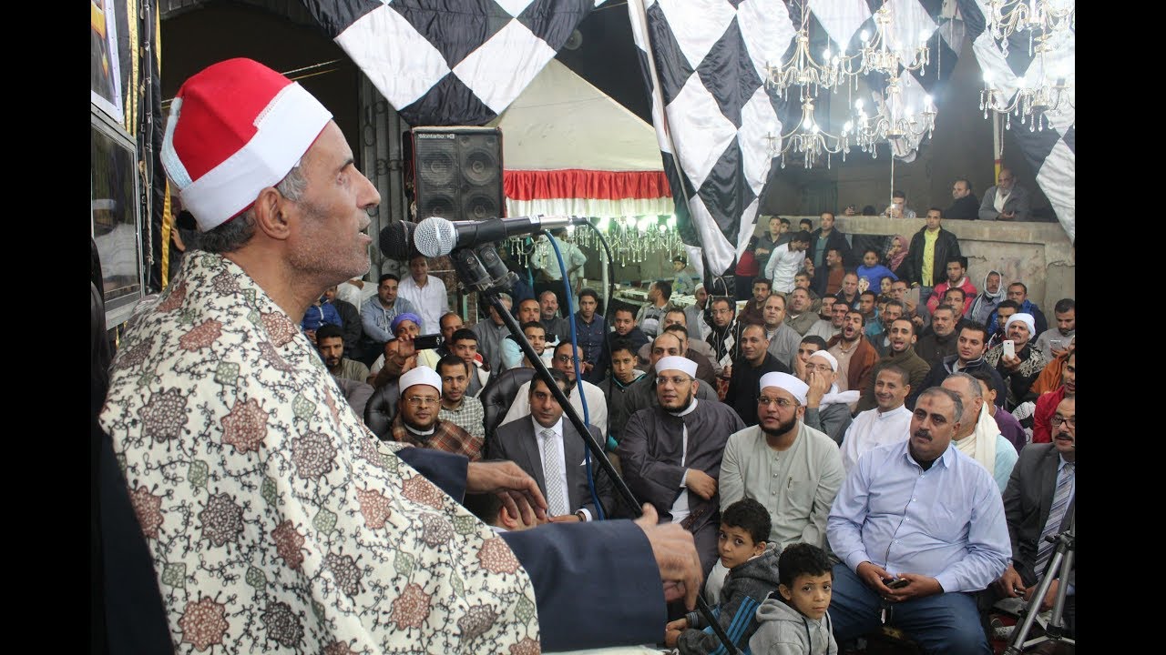 المبتهل الشيخ على الحسينى | إحتفال آل شحاته بالمولد النبوى الشريف بأخطاب - اجا 16-11-2018
