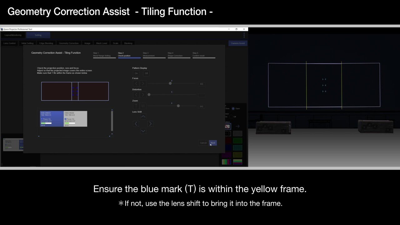 Epson Projector Professional Tool - Geometry Correction Assist for Tiling