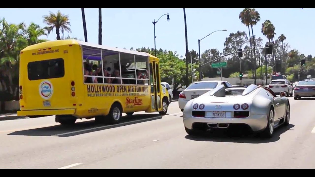 ARNOLD SCHWARZENEGGER's Bugatti Veyron Vitesse on the Road in Beverly Hills!