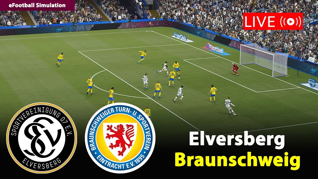 🔴Live- SV Elversberg gegen Eintracht Braunschweig | Bundesliga 2 2025/26 | Football PES21 Simulation
