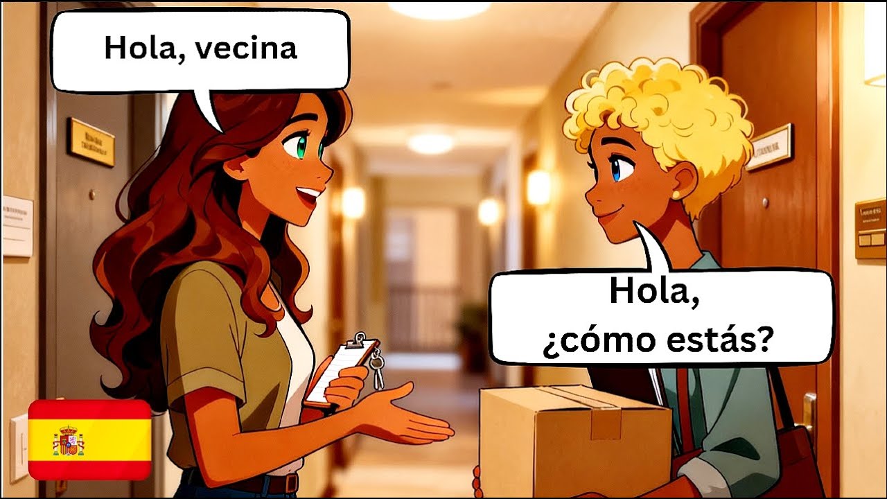 Spanish Neighbor Dialogues (A1–A2) | Everyday Conversations for Beginners