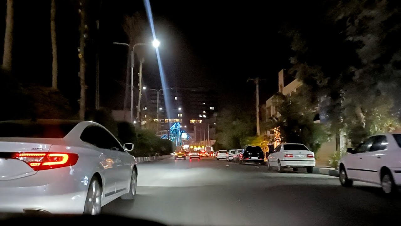 Cruising Through Ahvaz: A Scenic Drive Through the Heart of the City at Night 🚗✨