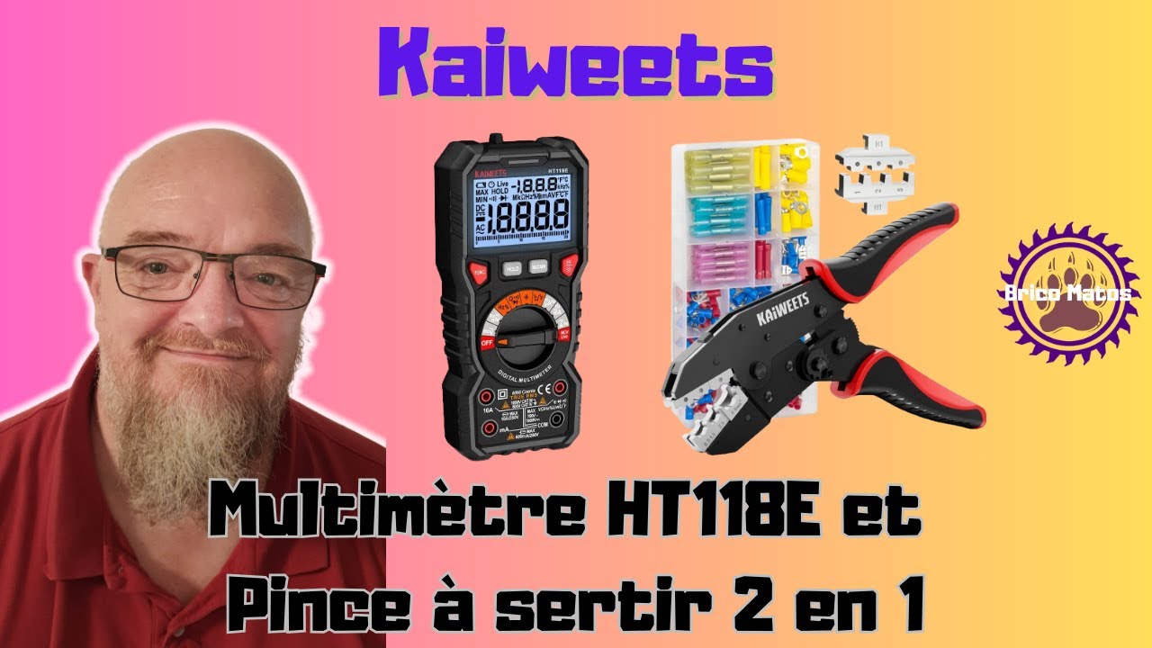 Kaiweets Multimètre HT118E 20.000 counts TRMS et pince a sertir