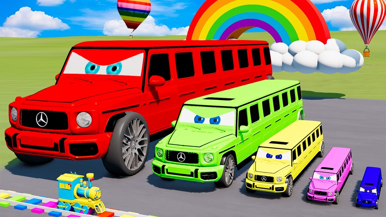 Big & Small Colors Long Vizor VS Trains Thomas | BeamNG.drive