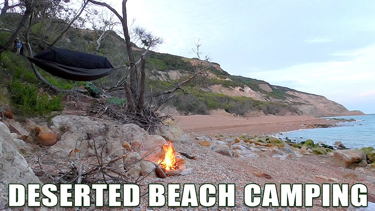 Deserted Beach Wild Hammock Camp