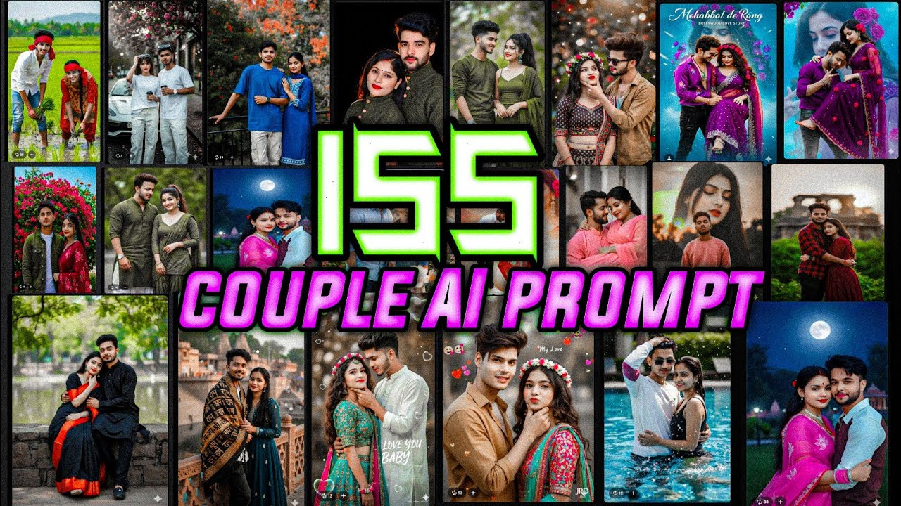 155 Couple AI Prompt Pack | Romantic & Trending AI Photo Ideas"