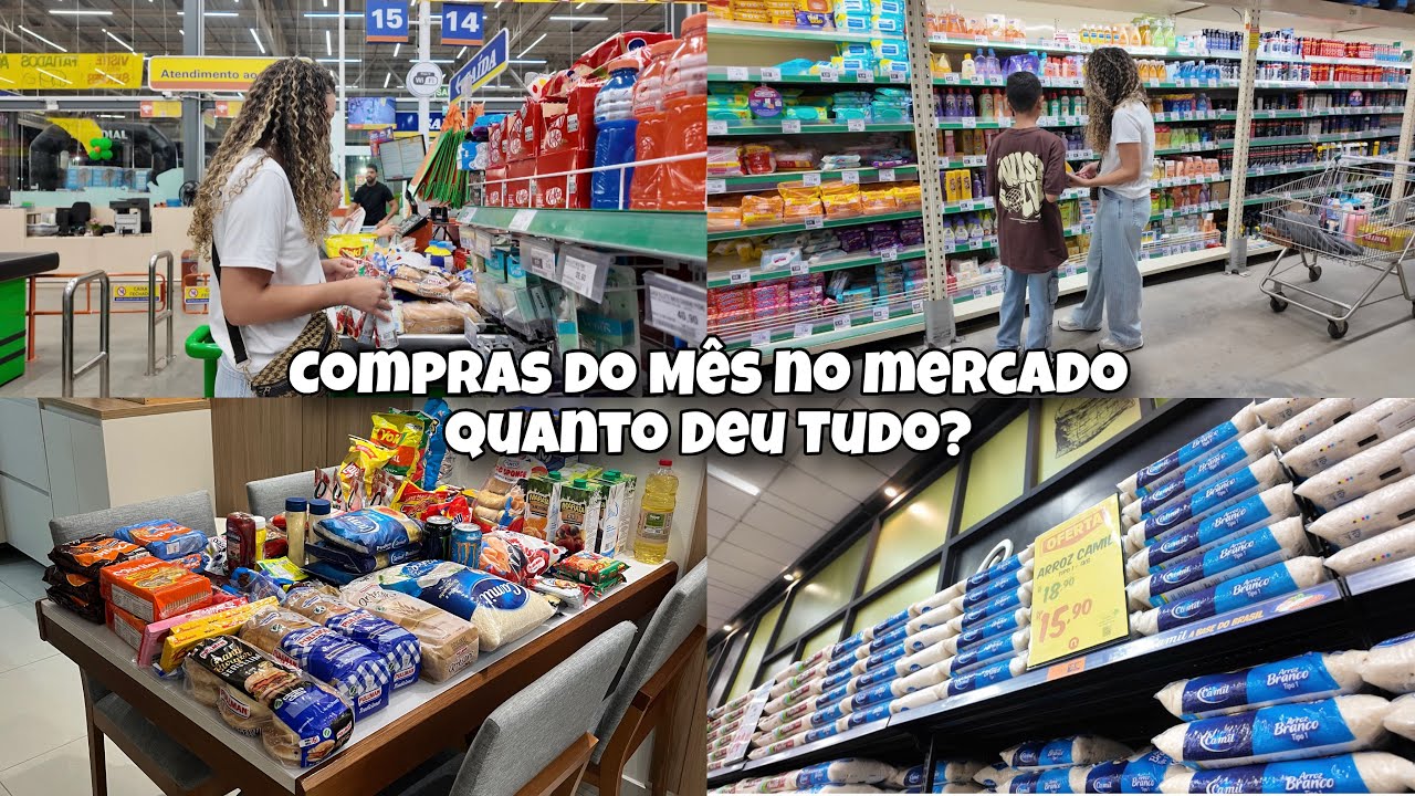 Compras do Mês no mercado | Quanto Deu Tudo? ✨