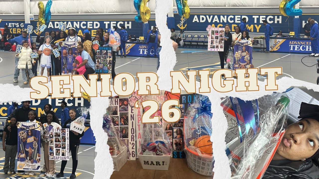SENIOR NIGHT || ~ BASKETBALL / CHEER EDITION 🏀📣 ~ ||Gifts + Interviews + Basketball game + more 🎊