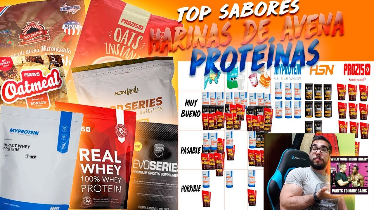 TOP SABORES PROTEÍNAS Y HARINAS DE AVENA 🔝