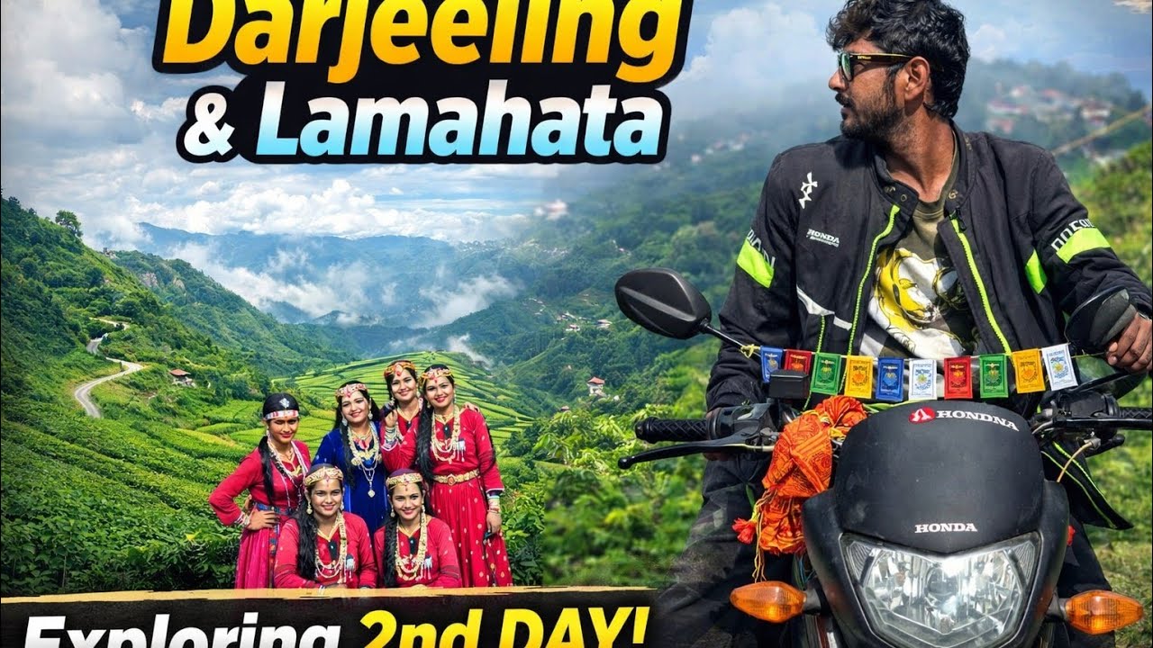 Darjeeling Day 2 | Tea Garden & Lamahata Explore | Solo Bike Ride
