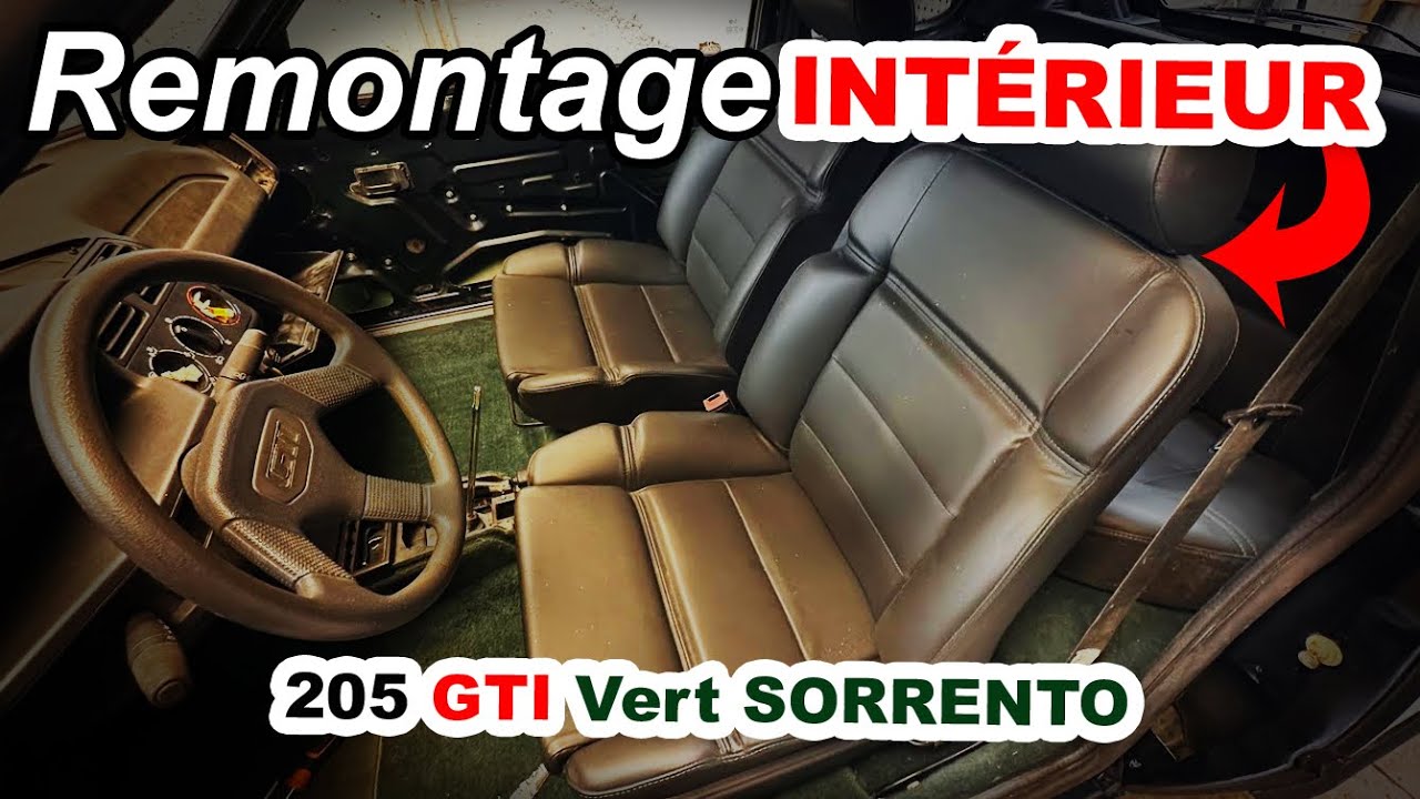 Installation de l'interieur cuir 205 GTI