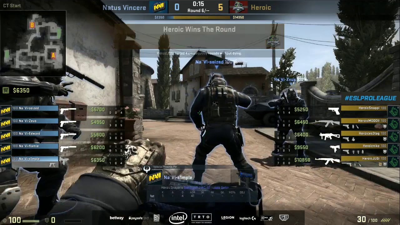 Na`Vi vs Heroic - de_inferno - ESL Pro League Season 6 EU