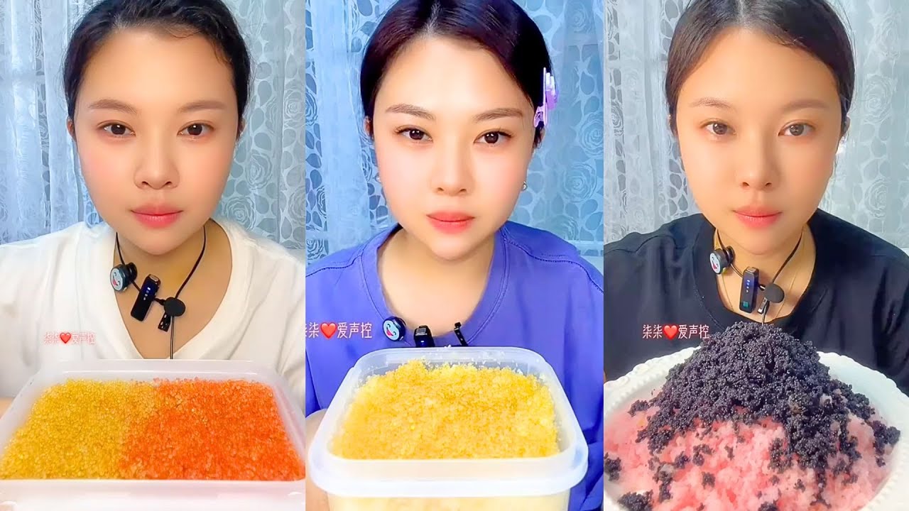 Chinese Colorful Fish Roe ASMR Eating | Soft Pop & Crunch Seafood Mukbang #53