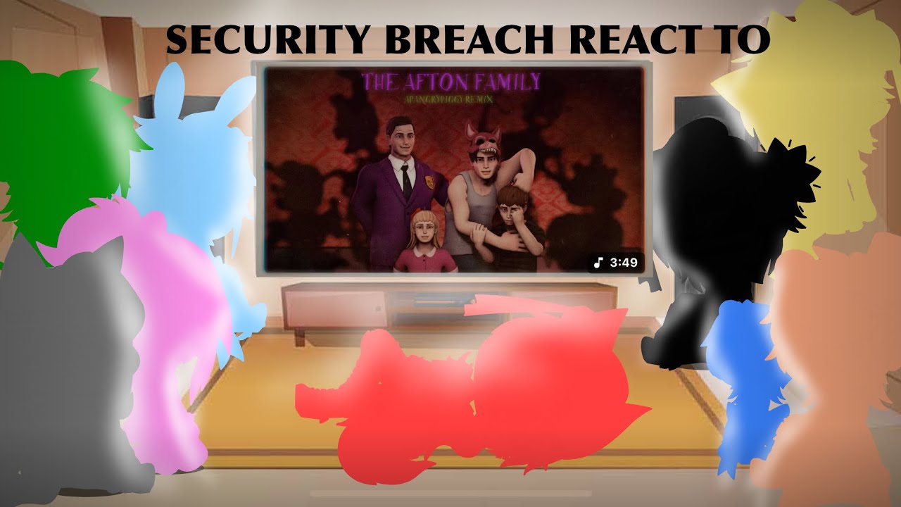 Security Breach react to Afton Family Remix Animation (Gacha Club) [Read Des.]