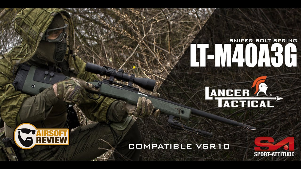 [FR] LT M40A3G SNIPER AIRSOFT / LANCER TACTICAL EUROPE / SPORT ATTITUDE # AIRSOFT REVIEW