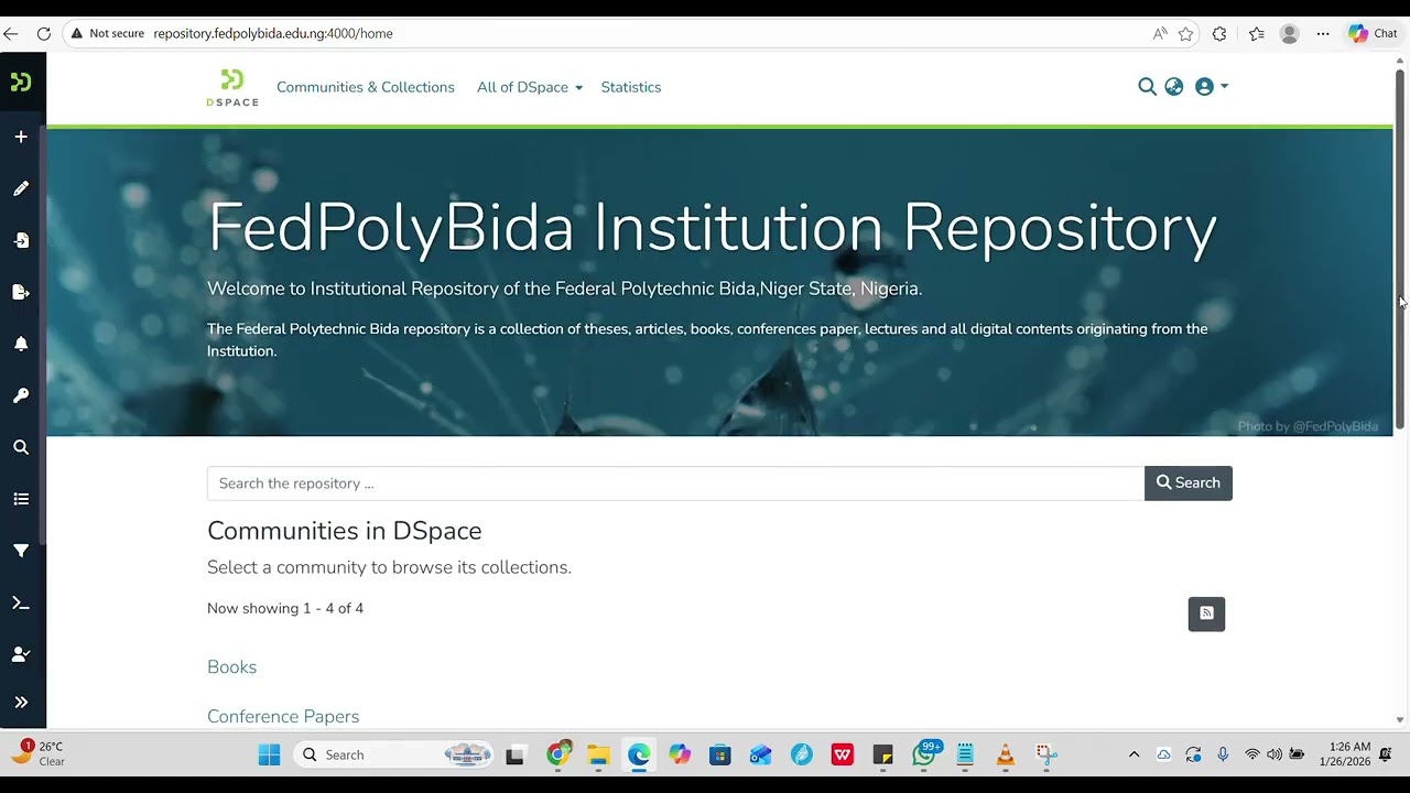 Create Communities sub Communities and Collection in the Institutional Repository