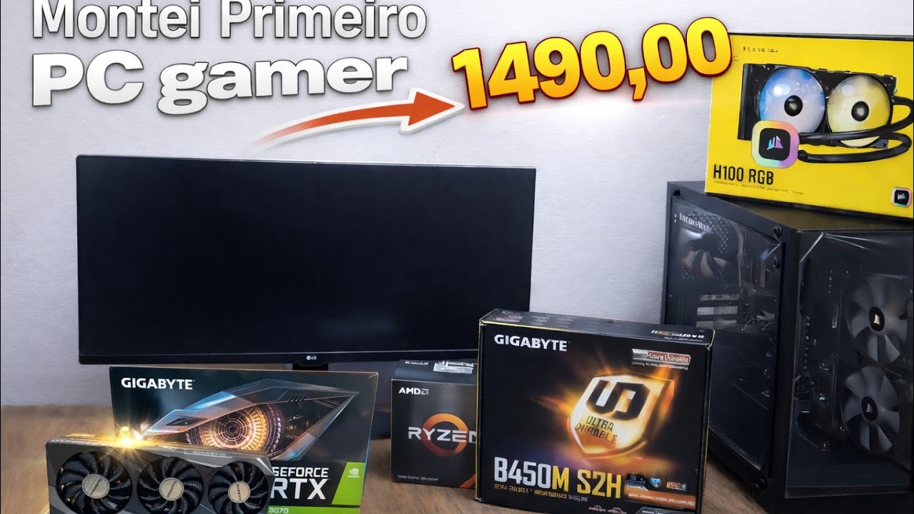MEU PRIMEIRO  PC GAMER RYZEN 7 5700G POR 1490,00 2026